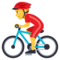 Man Biking emoji on Emojione